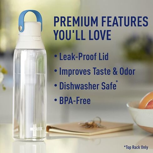 Brita Premium Filtering Water Bottle, 26 Ounce, Clear in Saudi Arabia