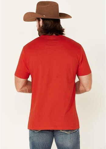 Cinch Men's Lead Don't Follow Mountain Graphic Short Sleeve T-Shirt Red in Saudi Arabia