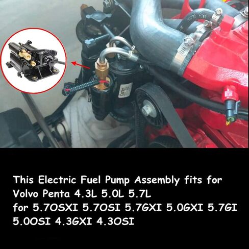مجموعة مضخة الوقود الكهربائية Surwit متوافقة مع فولفو Penta 4.3L 5.0L 5.7L 5.7OSXI 5.7OSI 5.7GXI 5.0GXI 5.7GI 5.0OSI 4.3GXI 4.3OSI الجزء # 21608511 21545138 in Kuwait