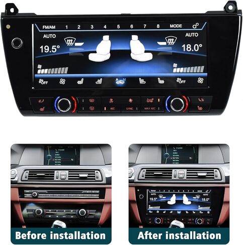 استبدال التحكم في المناخ بشاشة تعمل باللمس لسلسلة 2011 2012 2013 2014 2015 2016 2017 BMW F10 F11 5 Series. ترقية لوحة التيار المتردد بشاشة LED مقاس 10 بوصات in Kuwait