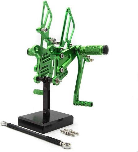 CNC ZX6R 09-20 Motorcycle Adjustable Rearsets Foot Pegs Rear Set Footpeg Brake Shift Pedal Compatible with Ninja 600 ZX6R ZX636 2009-2020 Black in Saudi Arabia