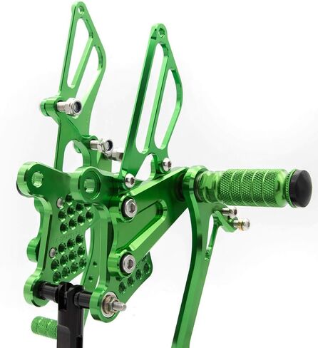 CNC ZX6R 09-20 Motorcycle Adjustable Rearsets Foot Pegs Rear Set Footpeg Brake Shift Pedal Compatible with Ninja 600 ZX6R ZX636 2009-2020 Black in Saudi Arabia