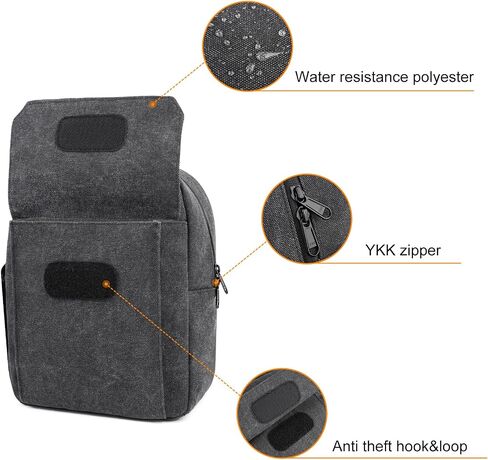 حقيبة كاميرا Tullio Crossbody للمصور الفوتوغرافي من القماش حقيبة حبال محفظة مقاومة للماء Dslr حقيبة متوافقة مع نيكون سوني للرجال والنساء in Kuwait