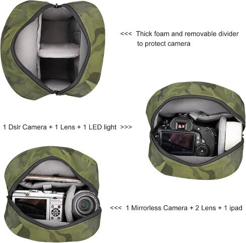 حقيبة كاميرا Tullio Crossbody للمصور الفوتوغرافي من القماش حقيبة حبال محفظة مقاومة للماء Dslr حقيبة متوافقة مع نيكون سوني للرجال والنساء in Kuwait