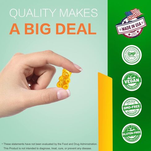 مكمل القنب العضوي عالي الفعالية من Hemp Gummies - رائع لتخفيف الألم والإجهاد والمزاج - مواد غذائية طبيعية مع مستخلص زيت القنب النقي - نباتي، غير معدل وراثيًا، خالي من السكر والغلوتين in Kuwait