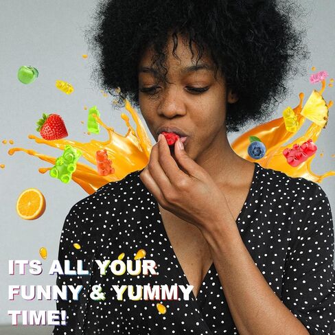 مكمل القنب العضوي عالي الفعالية من Hemp Gummies - رائع لتخفيف الألم والإجهاد والمزاج - مواد غذائية طبيعية مع مستخلص زيت القنب النقي - نباتي، غير معدل وراثيًا، خالي من السكر والغلوتين in Kuwait