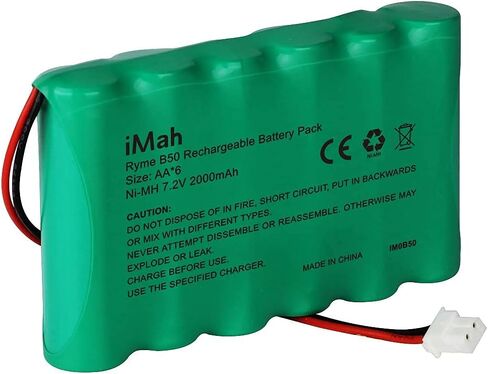 حزمة بطارية بديلة 300-03864-1 LYNXRCHKIT-SC للوحة Honeywell Lynx Plus WALYNX-RCHB-SC | iMah Ryme B50 AA Ni-MH 7.2V 2000mAh سعة أعلى in Kuwait