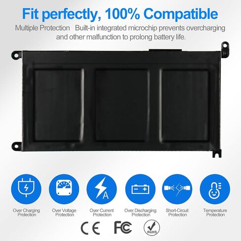 DXGH8 7.6V 52Wh Laptop Battery: Replacement for Dell XPS 13 9370 9380 7390 Inspiron 13 7000 7391 2-in-1 5390 5391 XPS13 9305 XPS13-9370 Notebook Li-ion Battery G8VCF in Saudi Arabia