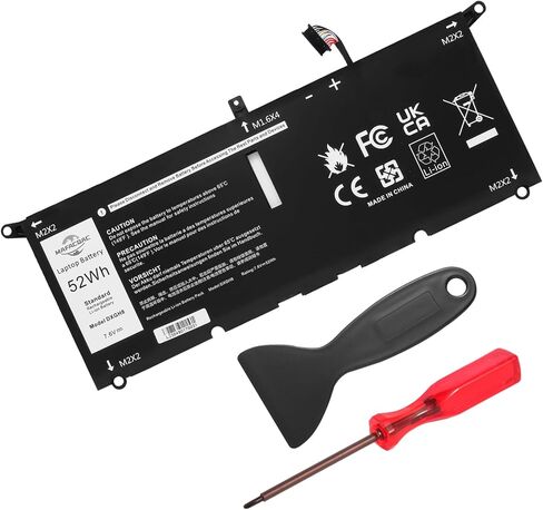 DXGH8 7.6V 52Wh Laptop Battery: Replacement for Dell XPS 13 9370 9380 7390 Inspiron 13 7000 7391 2-in-1 5390 5391 XPS13 9305 XPS13-9370 Notebook Li-ion Battery G8VCF in Saudi Arabia