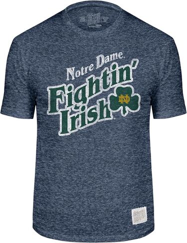 تي شيرت نوتردام القتال الأيرلندي المزدوج بشعار أزرق عتيق in Kuwait