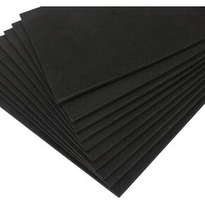 GSHLLO 10 Sheets 2mm Thick Craft Foam Sheets Foam Handicraft Sheets Sponge Craft Paper Self Adhesive Crafting Paper for Classroom Parties Black