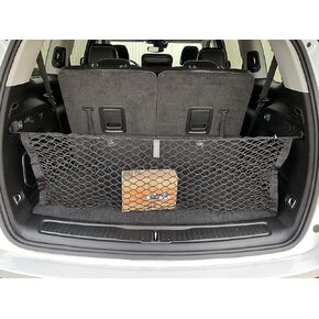 Envelope Style Trunk Mesh Cargo Net for Jeep Grand Cherokee L Long 2021-2024 - Premium Trunk Organizers and Storage - Vehicle Carrier Organizer for Grand Cherokee L Long - Car Accessories - 2 Hooks