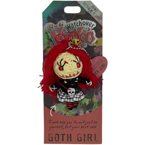 Watchover Voodoo 3-Inch Goth Girl Keychain - Handcrafted Gift to Bring Good Luck and Positivity Everywhere You Go