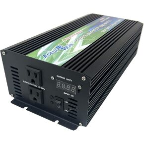 1500W Pure Sine Wave Power Inverter with LED Meter of Input Voltage and Output Instant Power Ideal for car, Van and Solar System.