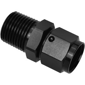 6AN Female to 1/2 NPT Male Swivel Fitting Connector, Aluminum Auto Flare Reducer Expander Union Pipe Fuel Hose Line Adapter, Auto Repair Accessories Universal for Truck, RV, SUV（1/2NPT）
