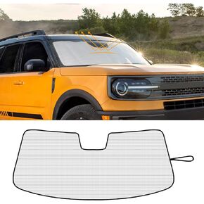 Windshield Sunshade Sun Shade Heat Shield Sun Visor Mat for Ford Bronco Sport 2021 2022 2023,US Flag