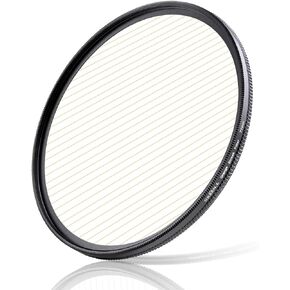 67mm Gold Streak Effect Filter, Premium Optical Glass 360° Rotatable Anamorphic Flare Special Effects Lens Filter