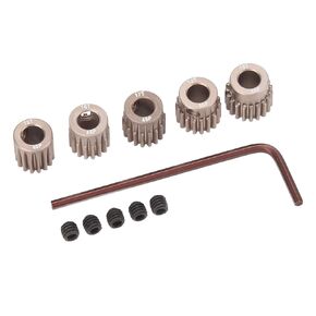 Majatou 15T 16T 17T 18T 19T Stable Operation 7075 Aluminium Alloy for 1/10 RC Model 5mm ShaftRC Pinion Gear 48P 5mm Hardened Metal Pinion Motor Gear Set