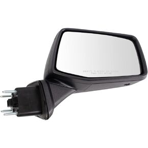 TRQ Side View Mirror Power Heated Striped Textured Cap RH for Chevrolet Silverado 1500