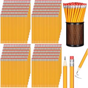 Honoson 1800 Pack #2 HB Pencils Bulk Wood Cased Number 2 No. 2 Unsharpened Pencils with Eraser for School Classroom Teacher Office Supplies