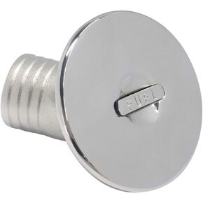 keehui Mirror-Like Polished 316 SS for 1-1/2''(38MM) Marine Boat Yacht Caravan WATER Tank Deck Angled Fill Filler with KeyLESS Cap