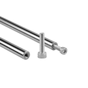 2 pcs 12 mm x 500mm Chrome Plated Linear Rod with M6 Hex Socket Cap Screw Bolt