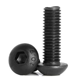 50 Pcs M5-0.8 x 25mm Button Head Socket Cap Screws, 10.9 Grade Alloy Steel, Allen Socket Drive, Black Oxide Finish, Full Thread (10.9 Grade,M5-0.8 x 25mm,50 Pcs)