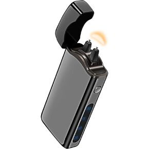 Big Arc Lighter Magical “Flame" USB Rechargeable Plasma Electric Cool Lighter (Black)