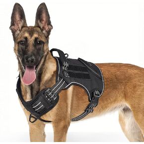 ETACCU Large Dog Harness No Pull Tactical Dog Harness with Handle & Front Clip, Adjustable Heavy Duty Military K9 Dog Vest for Large Breed - Great Dane, German Shepherd, Doberman for Walking,Training