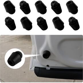 10PCS Car Door Shock Absorber, Rubber Bumper Stopper Pads for Front and Rear Doors, Universal Vehicle Door Side Cushion Guards (Black)