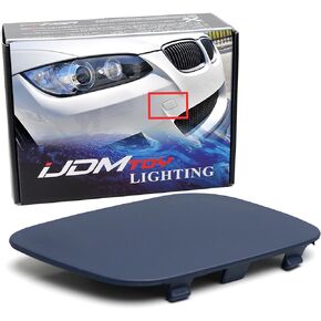 iJDMTOY Unpainted/Primed (1) Front Bumper Tow Hook Cap Cover Replacement Compatible With 2007-2010 Pre-LCI BMW E92 320i 328i 335i Coupe Standard Bumper