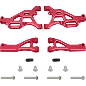 GLOBACT 4-Pack Aluminum Alloy Front Upper Lower Suspension Arms Set Upgrades Parts for 1/8 ARRMA Typhon 6S 1/7 ARRMA Felony 6S Infraction 6S Limitless Replace AR330503 AR330215 (Blue)