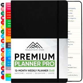Dated, 2025 Planner, 8.5" x 11" - The #1 Productivity Planner to Achieve Your 2025 Goals - Planner 2025-2026 by PRODUCTIVITY STORE (A4, GREY)