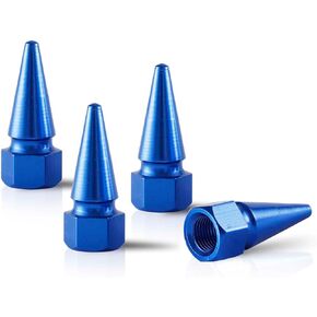 Car Tire Valve Stem Cap, Aluminum Car Tire Waterproof and Dustproof Valve Stem Cover Accessories, Universal for SUV, Car, Bike and Motorcycle (4PCS Black)