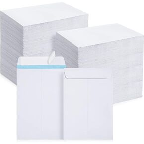600 Pcs 6 x 9 Self Adhesive Security White Catalog Envelopes 27lb Designed for Secure Mailing Securely Holds Small Booklets, Catalogs, Cards, or Brochures with Strong Peel and Seal Flap