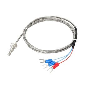 MECCANIXITY PT100 Thermocouple Temperature Sensor M6 Screw Temperature Probes 3.3ft -50 to 200°C(-58 to 392°F)
