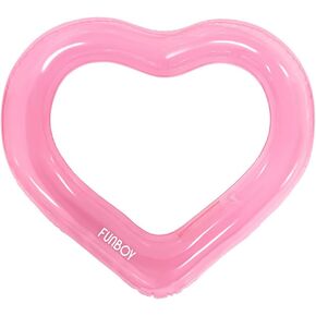 FUNBOY Giant 40'' Heart Ring Tube Float مصنوعة من مواد أكثر سمكًا بمرتين