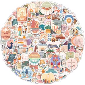 SigyoJeom 300PCS Boho Christian Stickers for Kids Women Aesthetic Bible Verse Stickers for Jounaling Sunday School Prayer Board Supplies Jesus Faith Religious Gifts