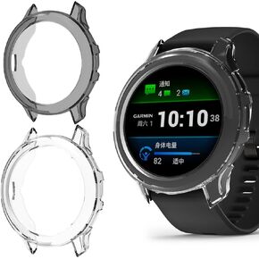 Compatible for Garmin Venu 3S Case, Ultra Thin Soft TPU Protective Bumper Case Cover Compatible for Garmin Venu 3S 41mm / Venu 3 45mm Smartwatch (Venu 3S 41mm, Black)