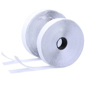 1" Width Self Adhesive Hook and Loop Sticky Back Tape Fastener 16 feet(White)