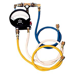 Portable Backflow Preventer Test Kit for Rpzas and Dcvas with Gauge-psid, Test Valves, 3 Hoses, 3 Adapters, Strap, Carrying Case