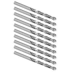 10PCS Twist Drill Bit - [15/64"] M2 High-Speed Steel Round Shank Jobber Bit Set White Gold for Metal Wood Plastic Steel Use, 55mm/2.17" Blade Length
