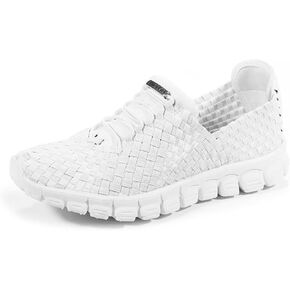 Zee Alexis Women's Danielle Breathable Lightweight Flexible Casual Comfortable Slip-On No-Tie Elastic Laces Woven Sneakers in Saudi Arabia