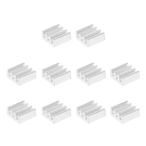 uxcell Electronics Cooler Heatsink for MOS GPU IC Chip Silver 7 x 7 x 3 mm 10pcs