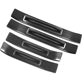 for Toyota Highlander 2024 2023 2022 2021 2020 Door Sill Protector, Premium 304 Stainless Steel Door Entry Guard Plate Cover Accessories for Highlander, NOT for Grand Highlander 2024 (Black)