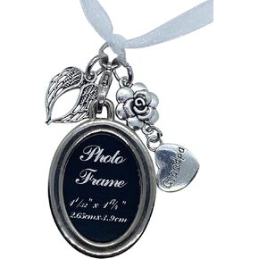 SILVER Bridal Bouquet Photo Charm Charm Wedding Memorial Gift Or Keepsake Remembrance Charm for Grandpa