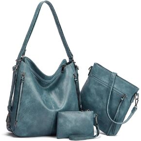Women's Handbags and Backpack Purses Large Hobo Bags Tote Bag Crossbody Shoulder Bag Satchel Purse Set 3pcs