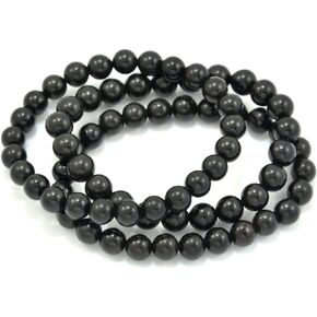 6mm Black Onyx Gemstone Stretch Beaded Bracelet, Pack of 3