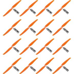 MECCANIXITY 7035 Propellers 7x3.5 Prop 2-Vane Fixed-Wing Orange Replacement Props with Adapter Rings for Airplane RC Plane, Pack of 16