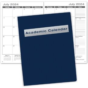Elan Publishing Company Academic Calendar - 13 Months (July 2024 - July 2025) 7" X 10" Saddle-Stitched Dated for 2024-2025 Academic Year (Blue)